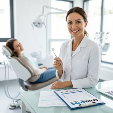 Emergency dental care patient receiving treatment with insurance coverage