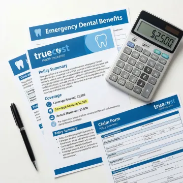 Dental insurance card and emergency treatment documentation
