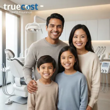 Happy family smiling after receiving dental care with UHOne insurance