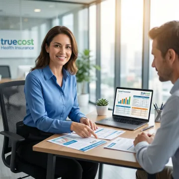 Licensed insurance advisor consulting with client about dental coverage options