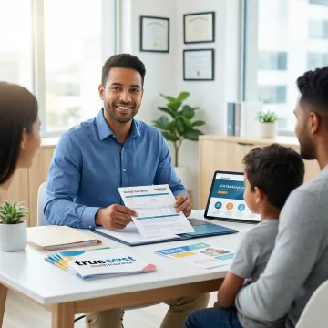 Family reviewing ACA dental insurance options with advisor