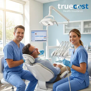 Dental patient receiving immediate care at modern Texas dental office