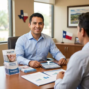 Licensed insurance advisor consulting with Texas client about dental coverage