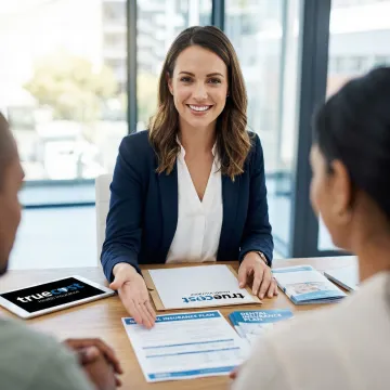 Insurance advisor explaining dental coverage benefits to client