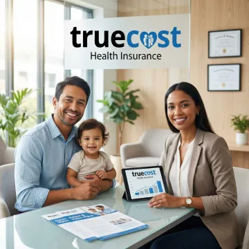 Parent and child reviewing dental insurance benefits with advisor