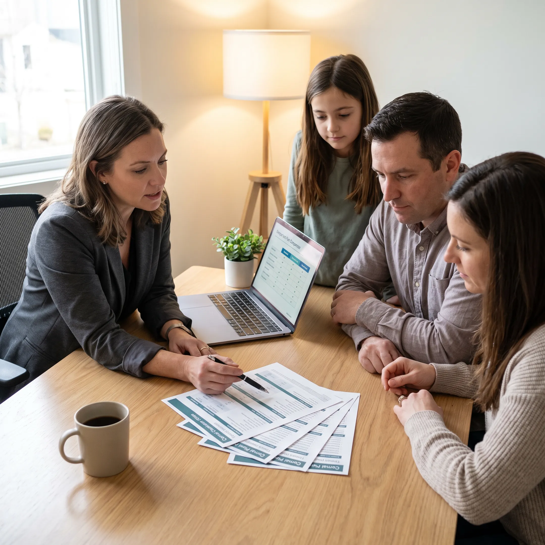 Advisor discussing dental insurance options with a Missouri family