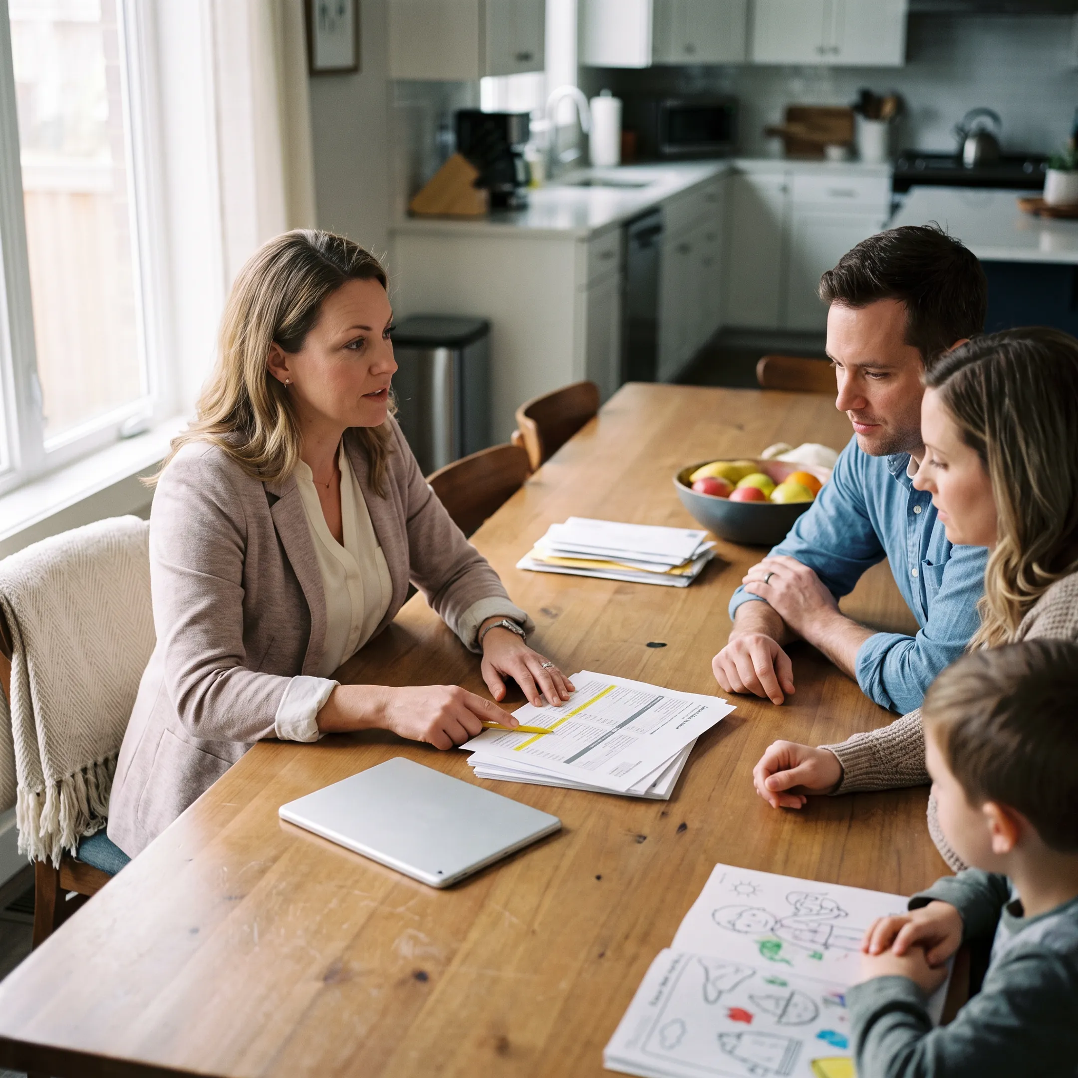 Advisor discussing dental insurance options with a Georgia family