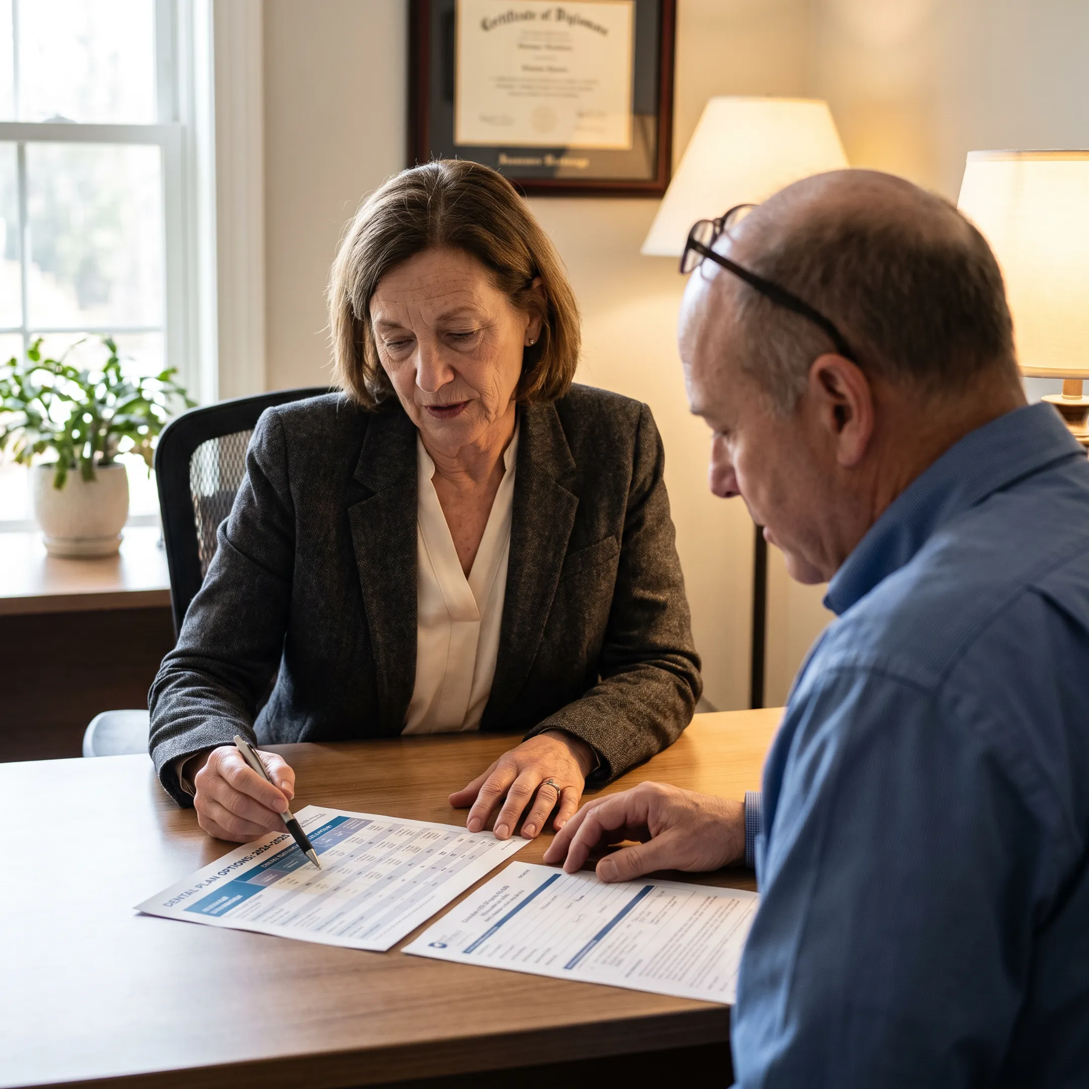 Advisor discussing dental insurance options with a Georgia customer