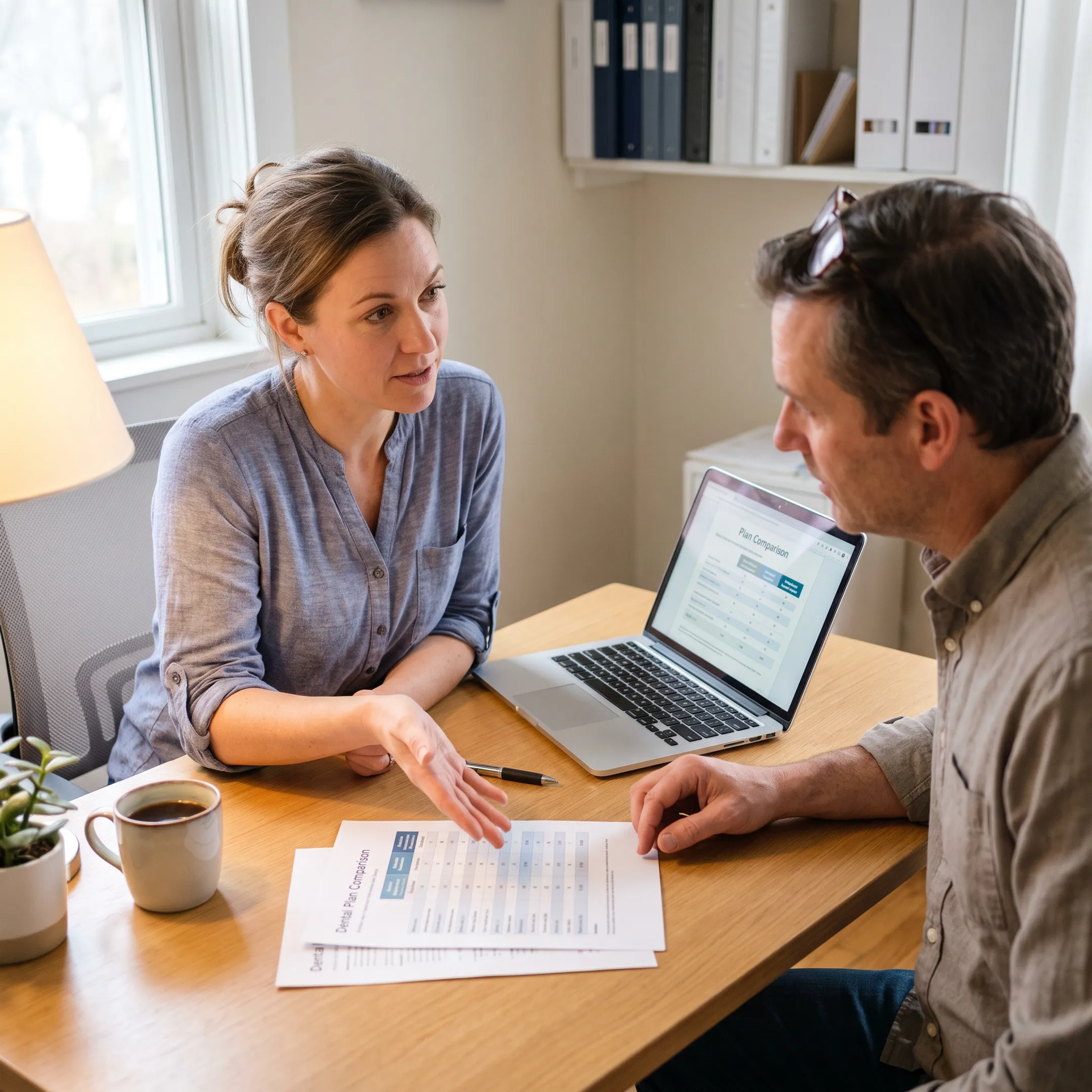 Advisor discussing dental insurance options with a Mississippi customer