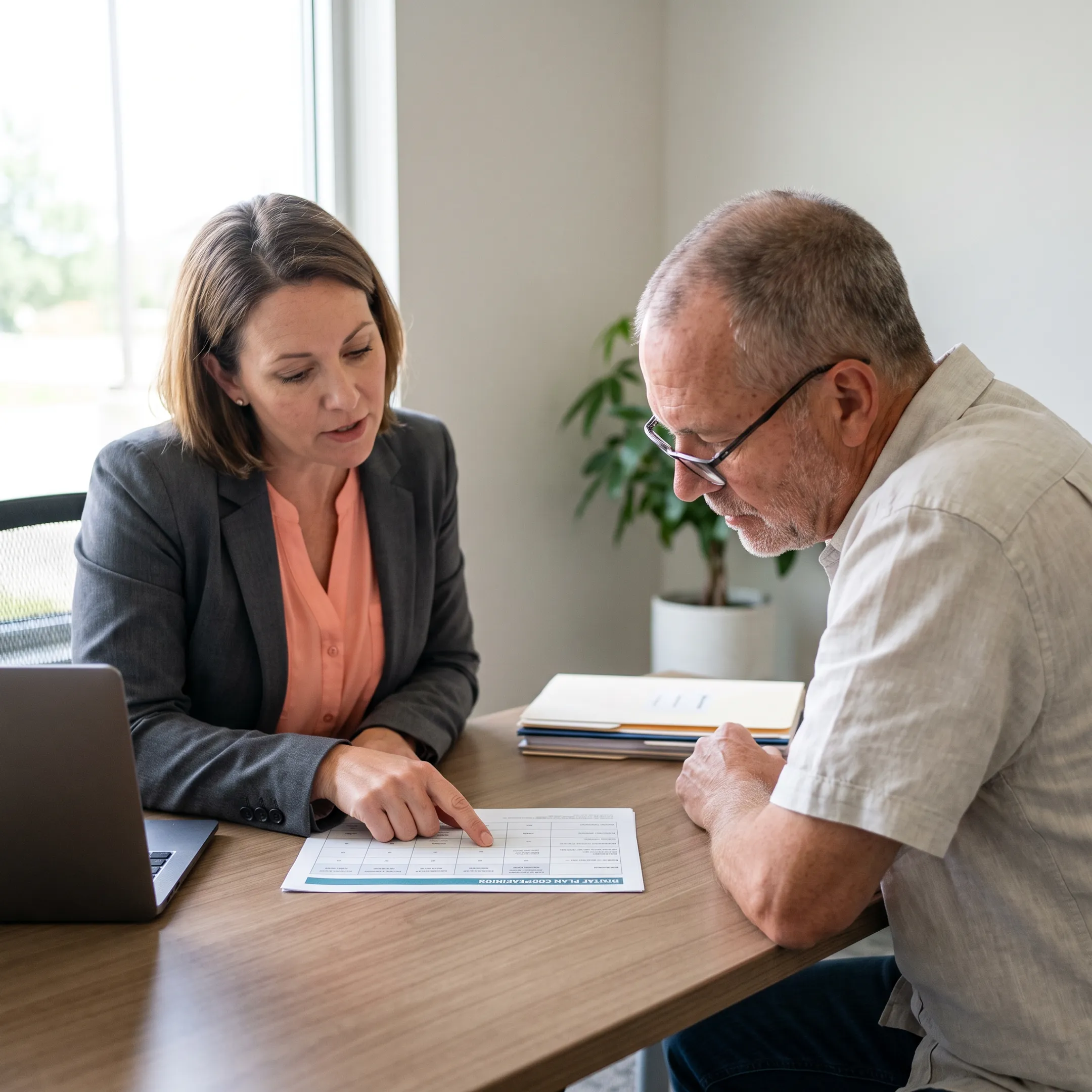 Advisor explaining Florida dental insurance plan benefits