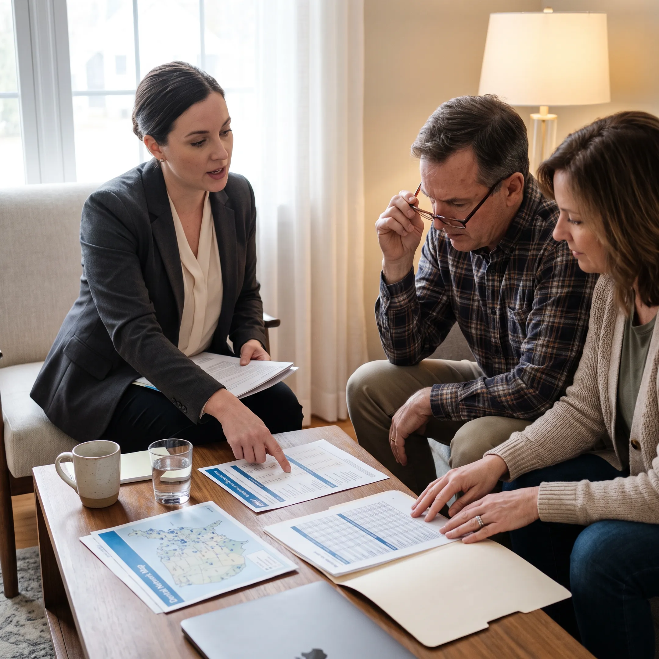 Advisor explaining dental plan benefits