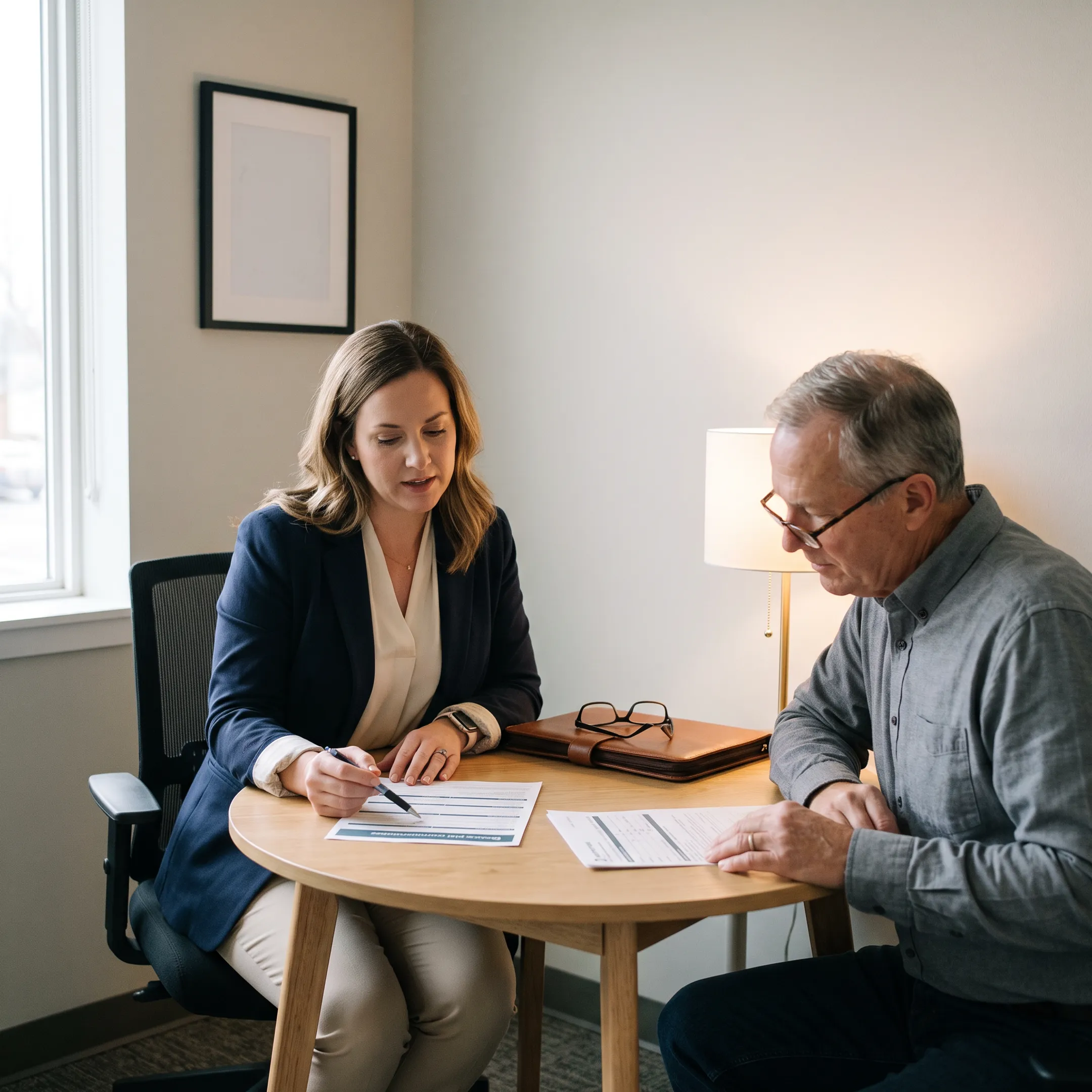 Advisor explaining dental insurance coverage options