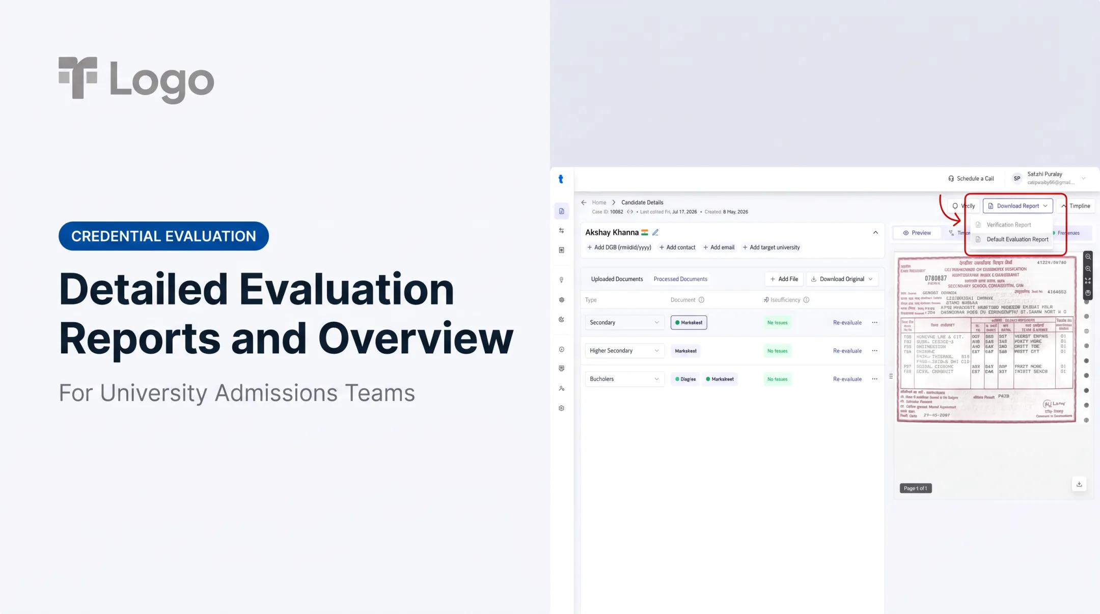 Detailed Evaluation Reports and Overview