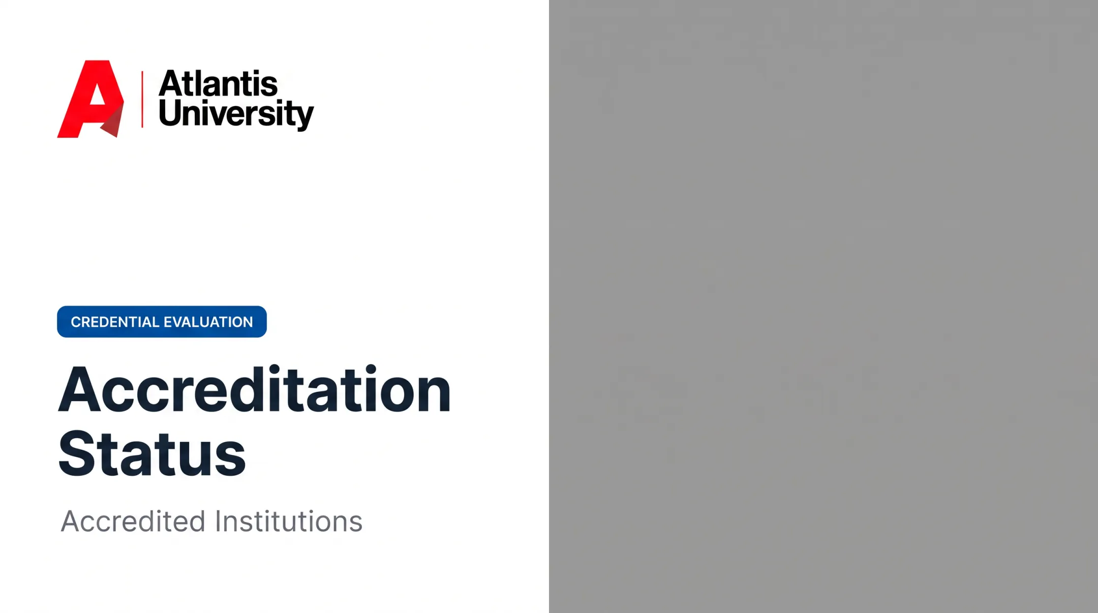 Accreditation Status: Accredited Institutions