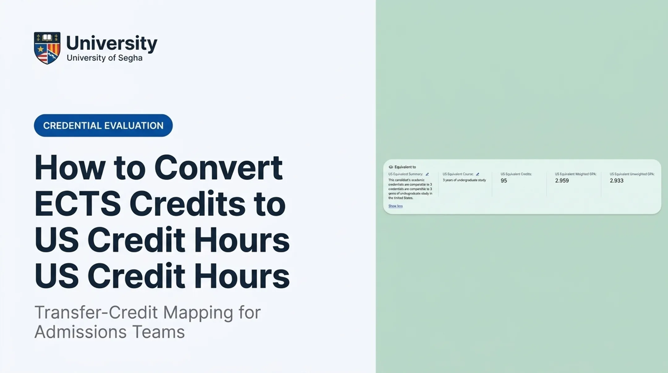 How to Convert ECTS Credits to US Credit Hours