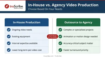 In-house versus outsourced video production comparison checklist for businesses