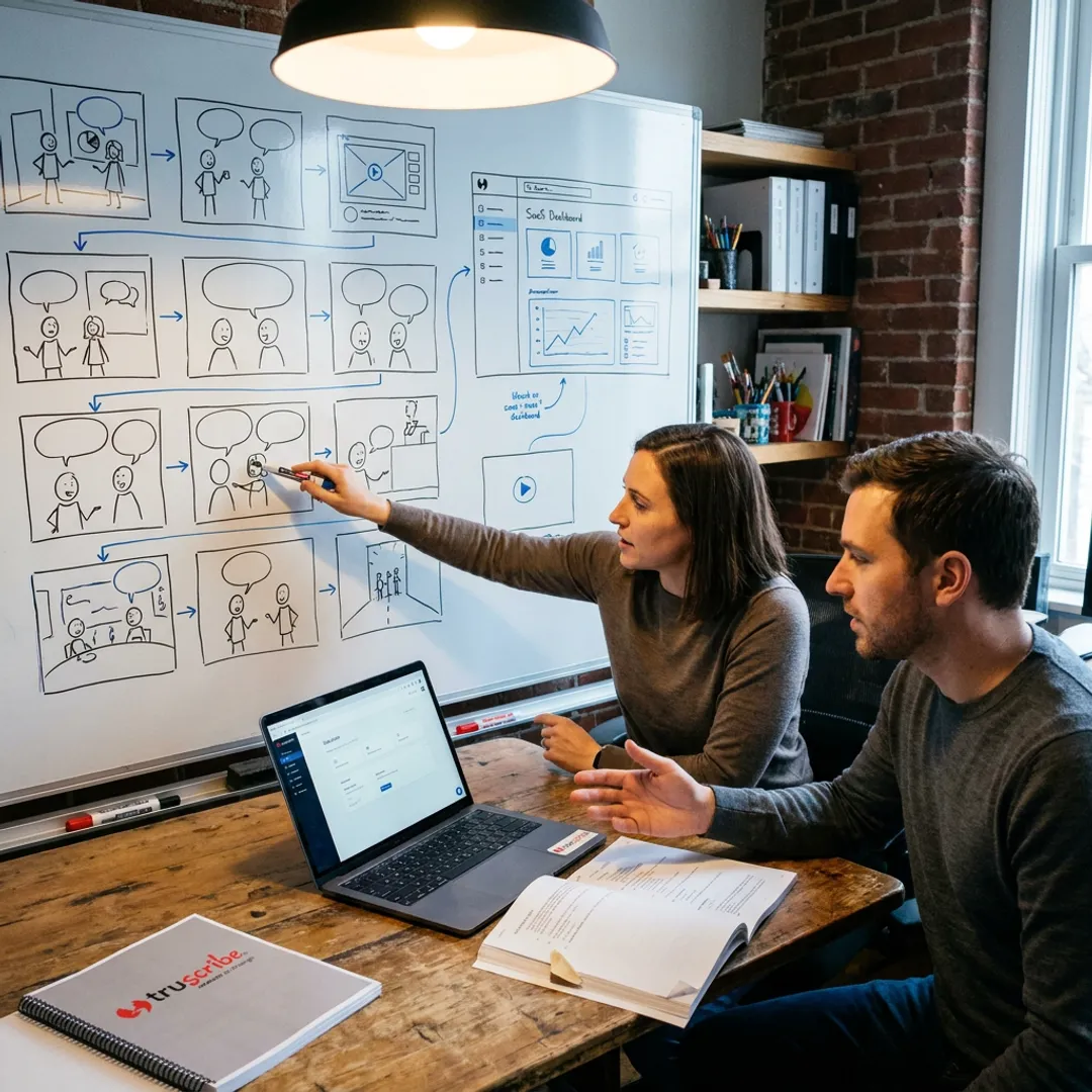 SaaS video production planning session