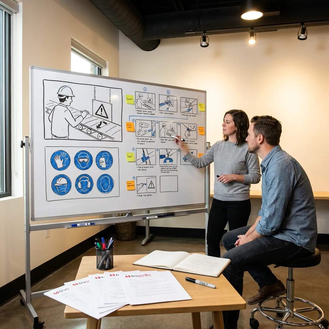 Whiteboard safety training video production