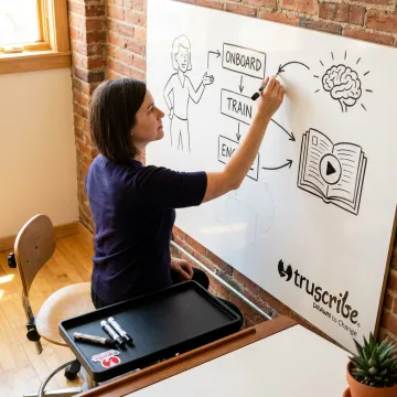 Custom enterprise video production with whiteboard illustration