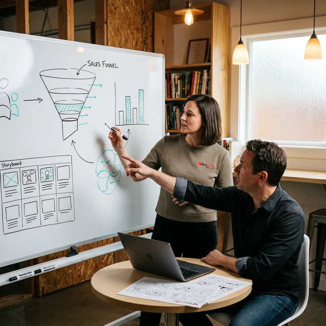 Animated sales video storyboard