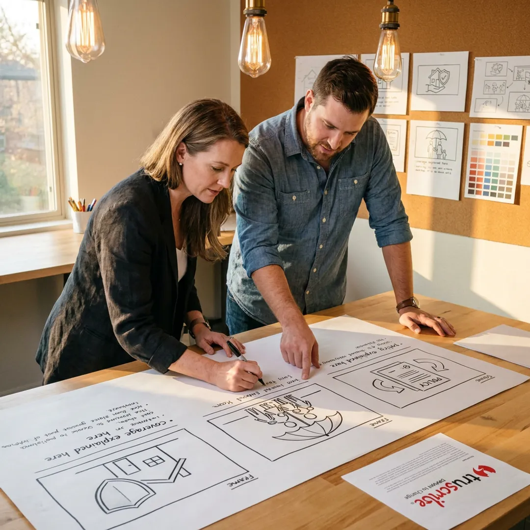 Insurance animation storyboard process