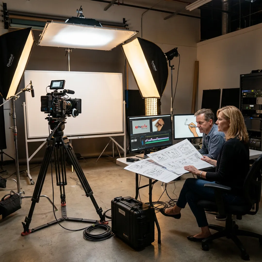 Professional video production setup for business storytelling