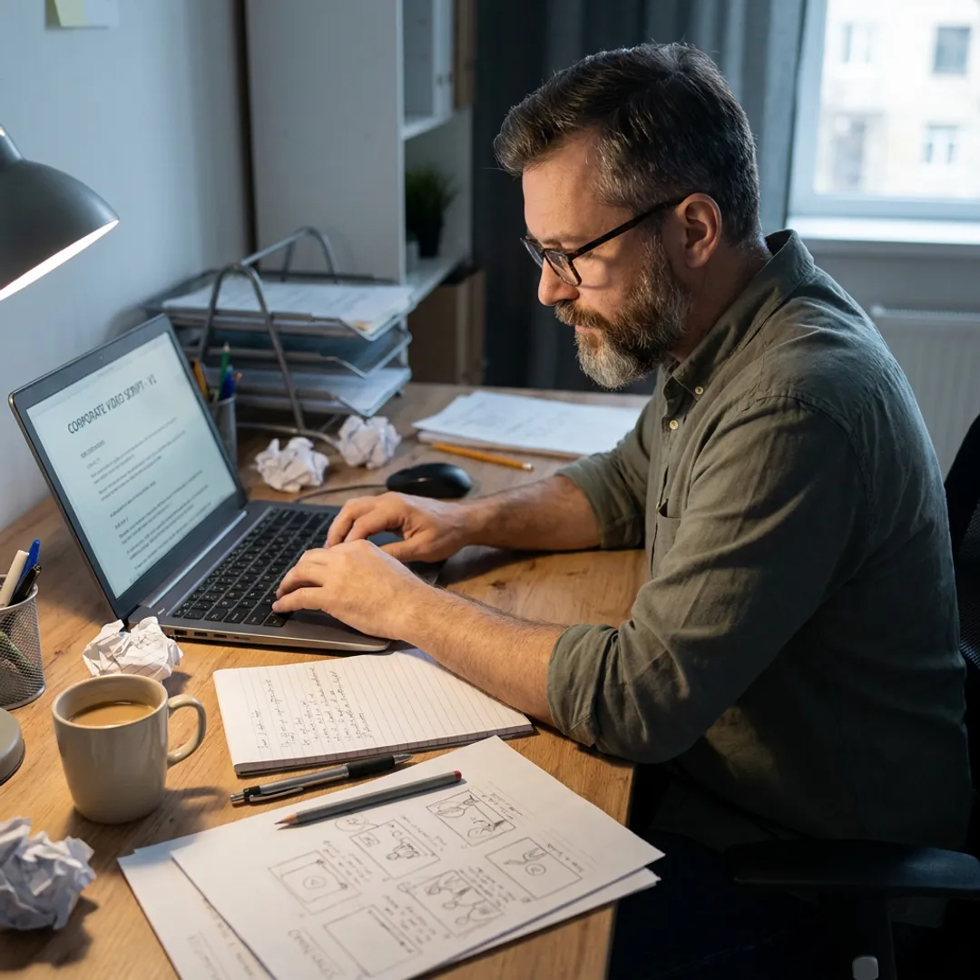 Professional script writing workspace