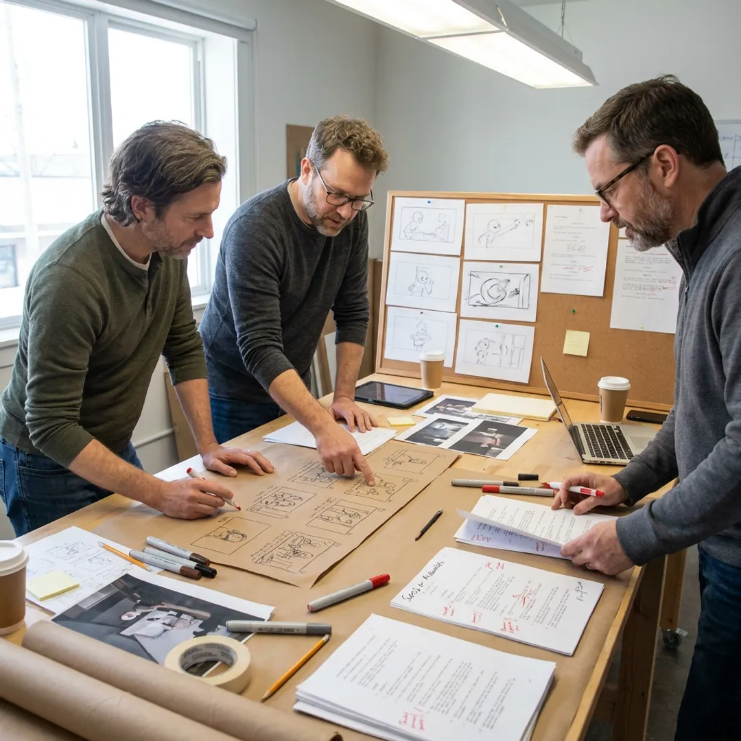 Explainer video storyboard production process