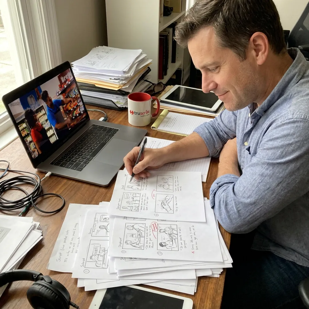 Corporate video production planning session
