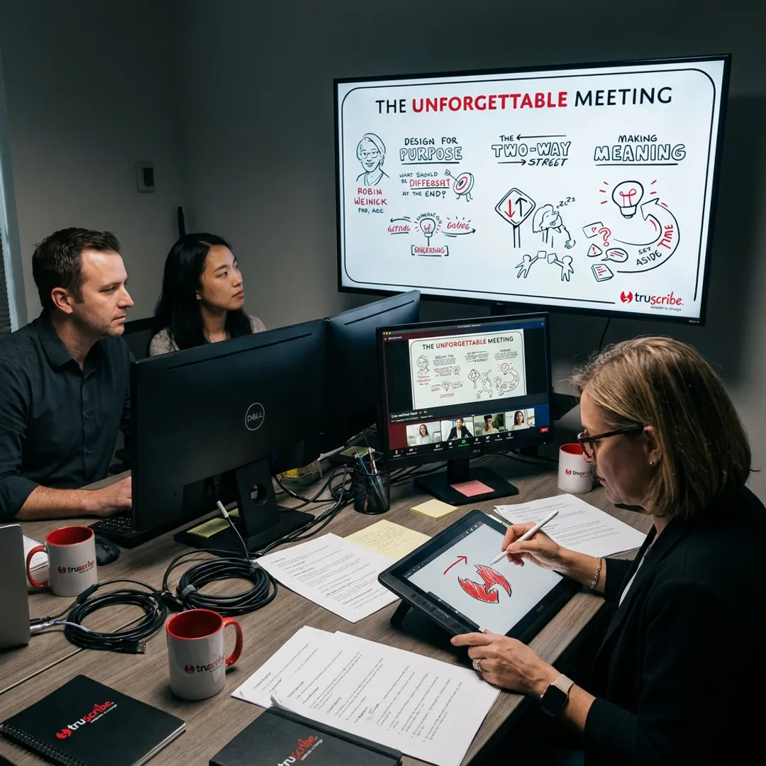Enterprise virtual event production with video and visual storytelling