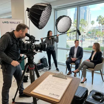 Professional video production setup in Tampa