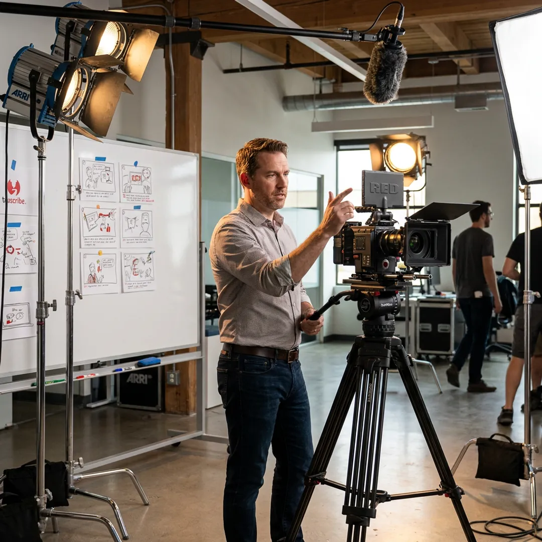 Corporate video production planning session