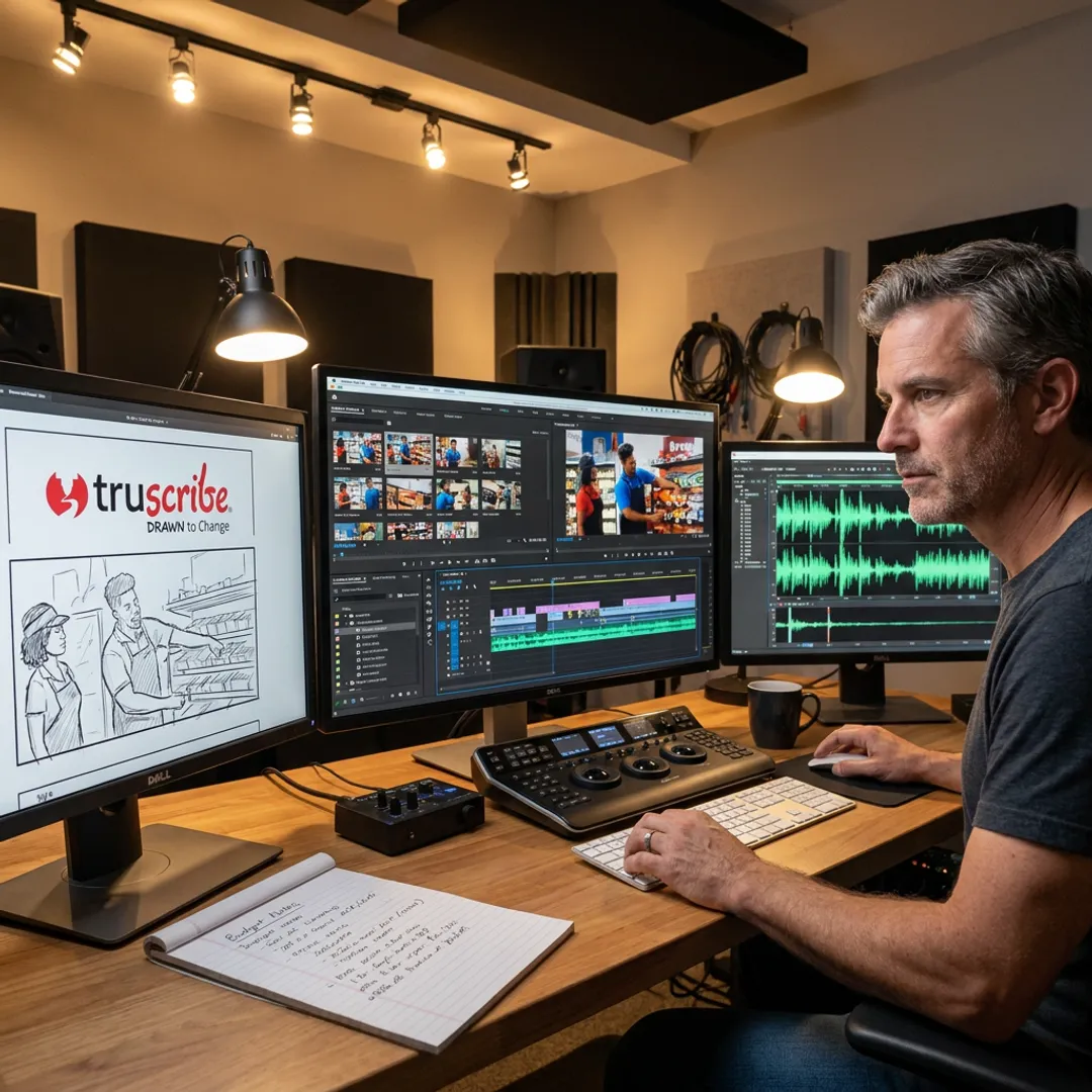 Professional video editor pricing a business video project