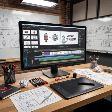 Online motion graphics design workspace