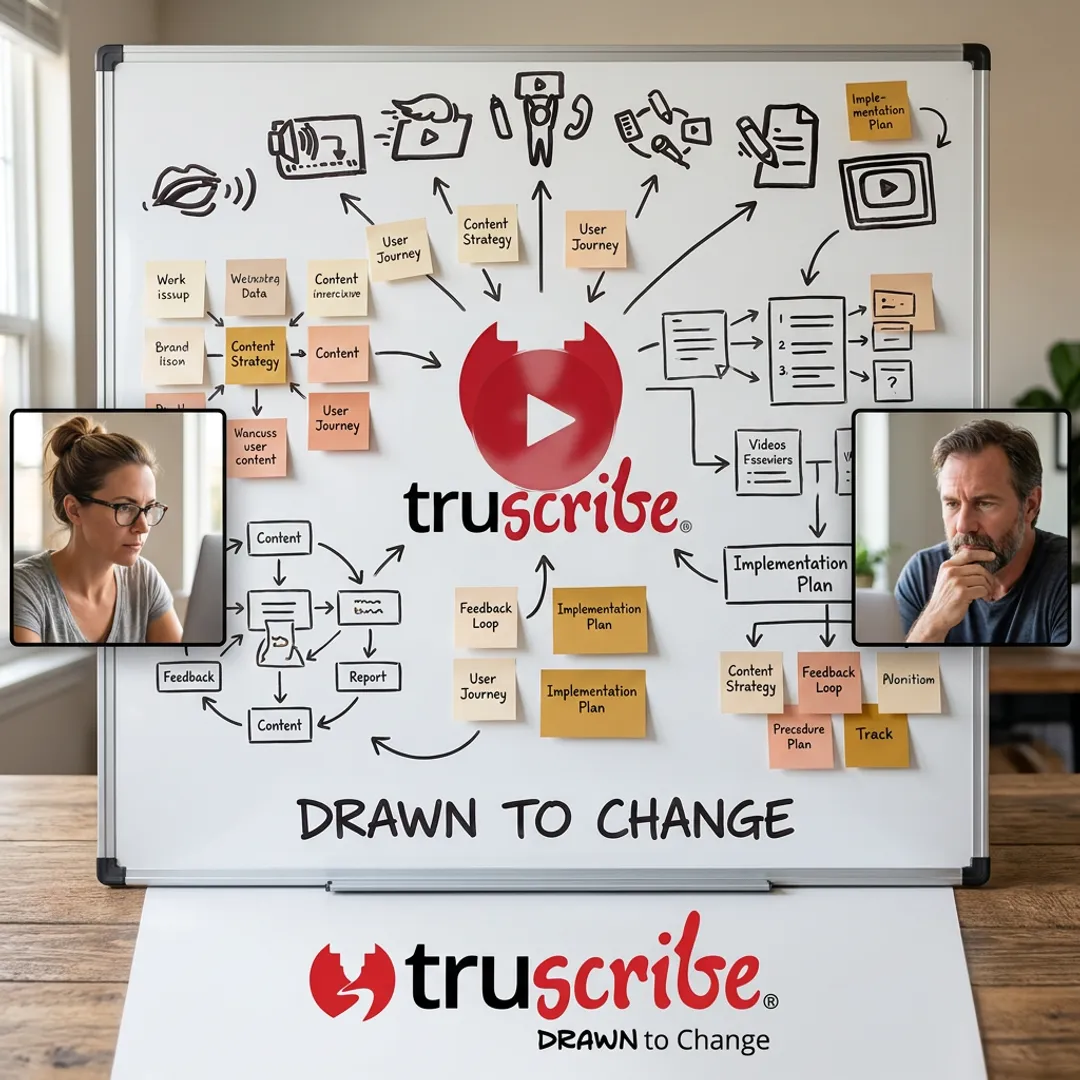 Team collaborating on a digital whiteboard
