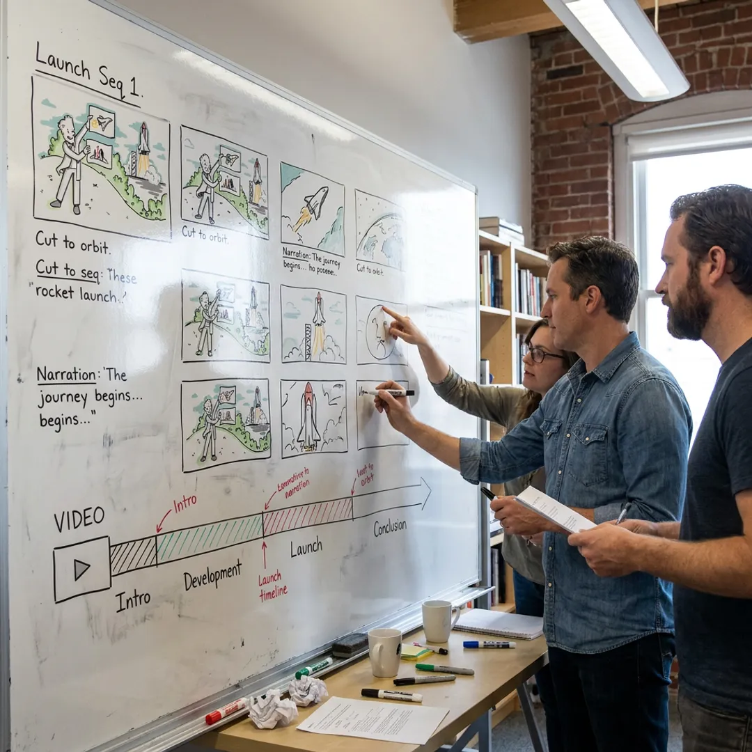Whiteboard animation production process