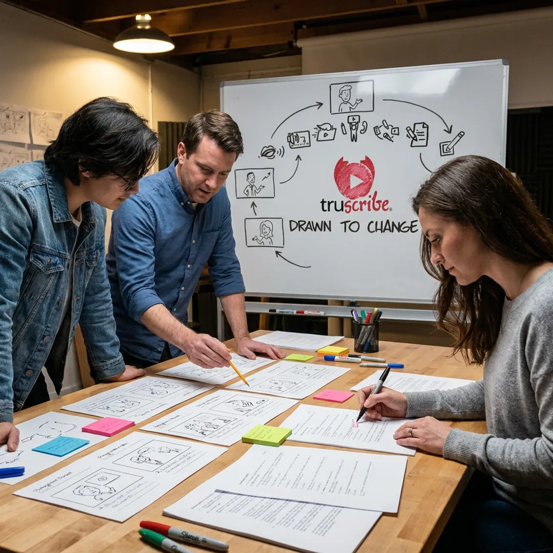 Explainer video production storyboard review
