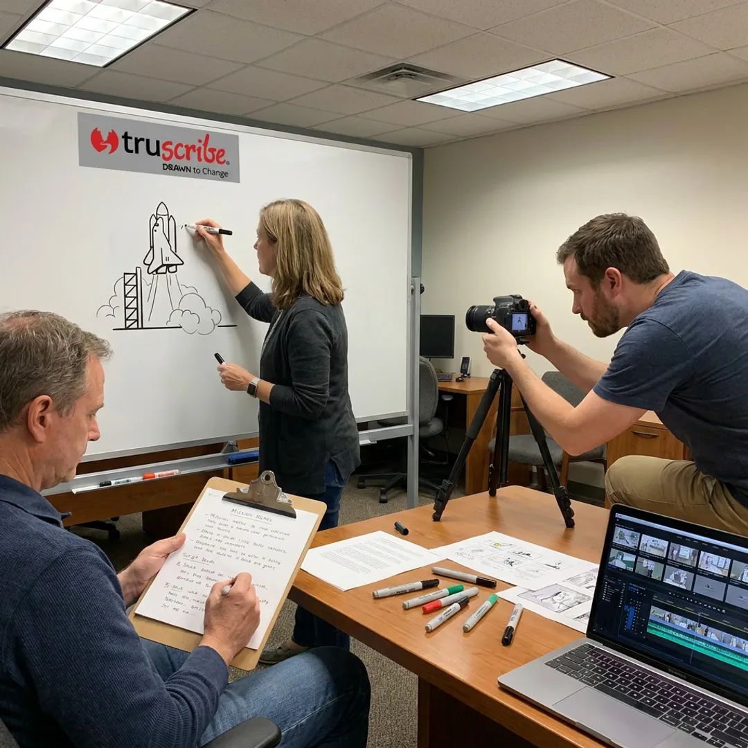 Nonprofit whiteboard video production team