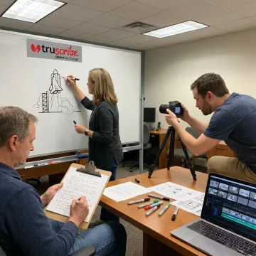 Nonprofit whiteboard video production team