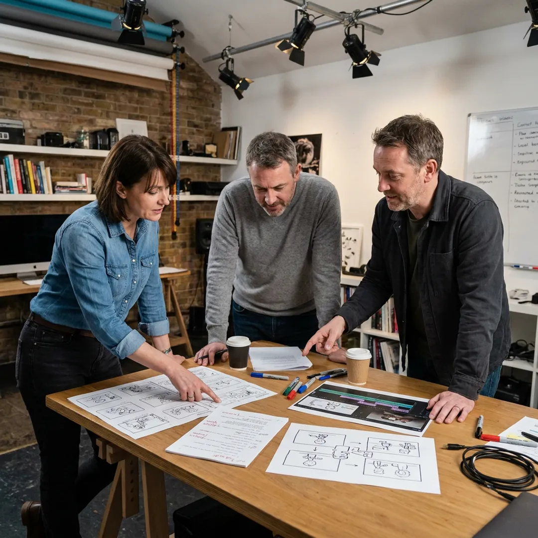 Enterprise video production storyboard process