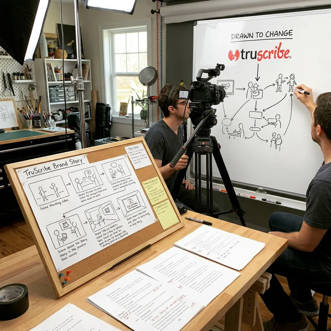 Brand story video production storyboard