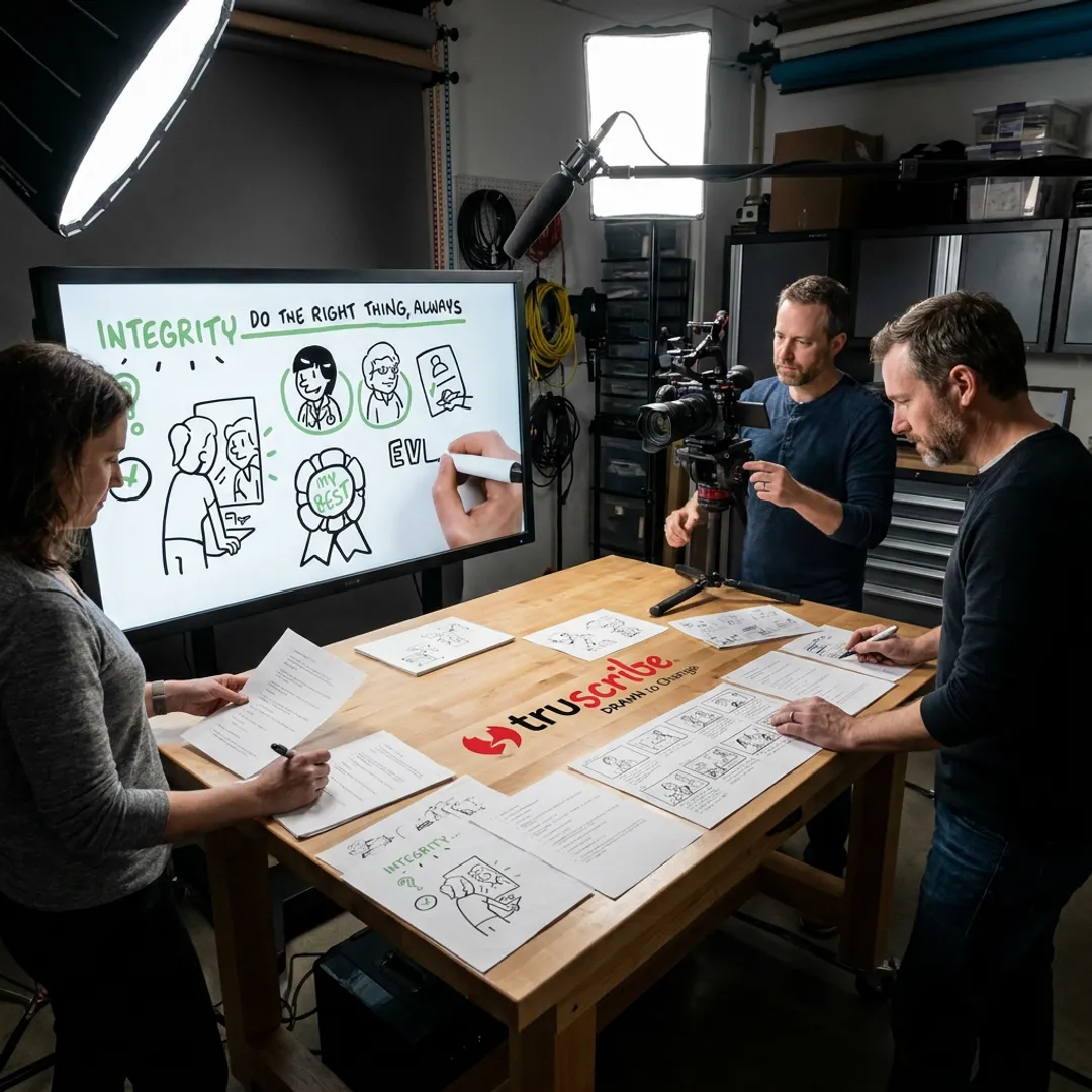 Healthcare whiteboard video production team