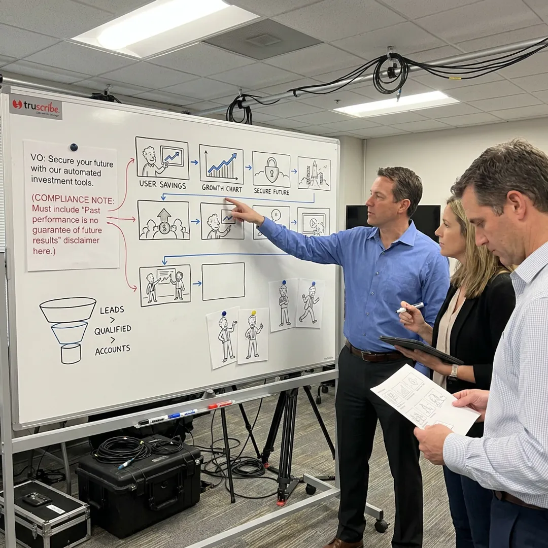 Financial services video production storyboard process