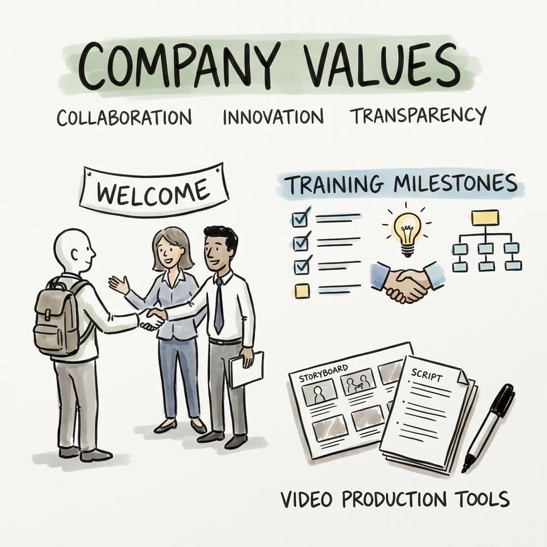 Company induction whiteboard video production
