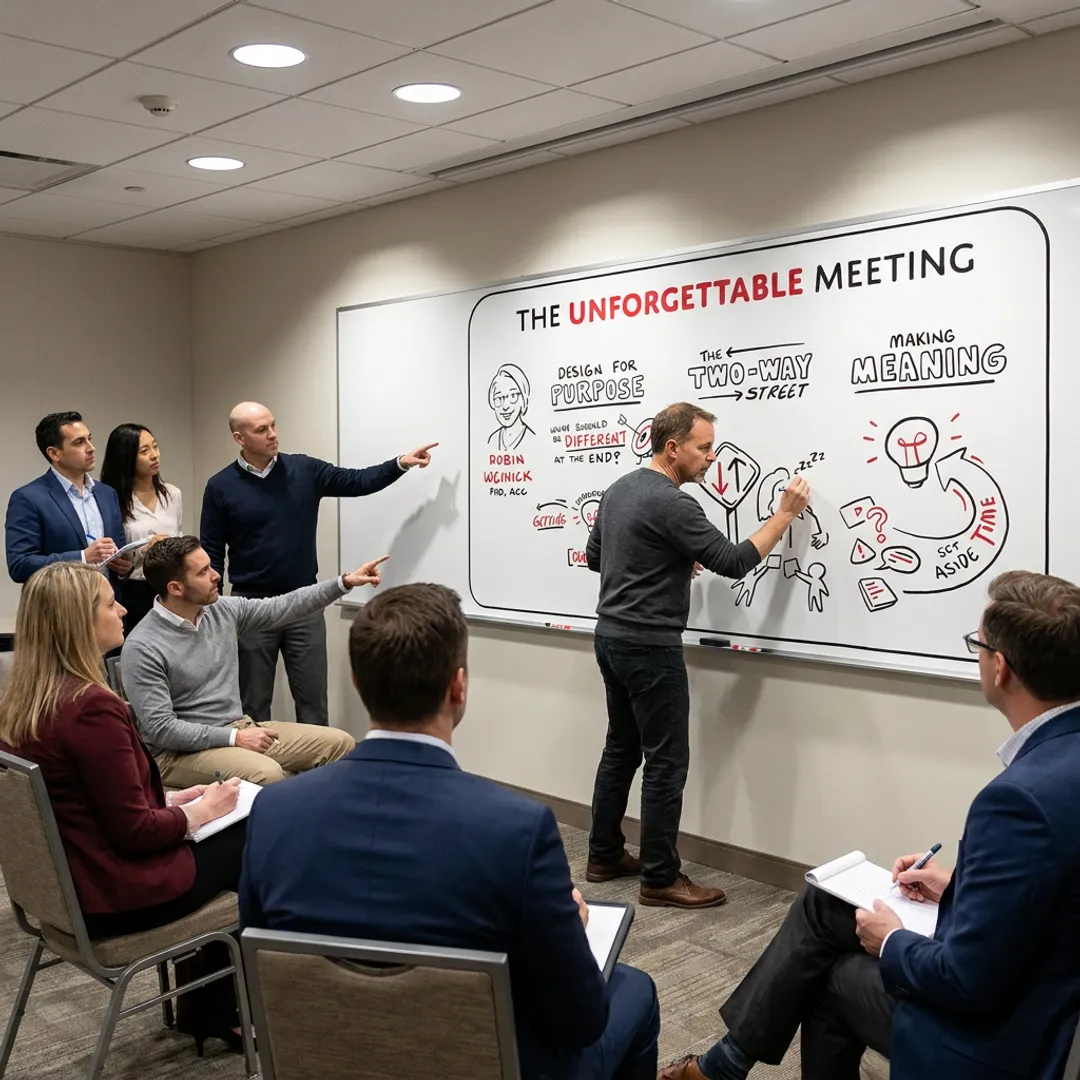 Live scribe creating visual notes at a corporate event