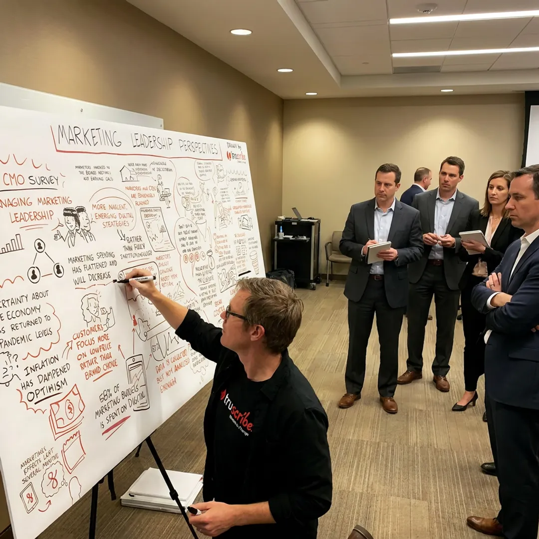 Live scribe illustrating a corporate workshop discussion