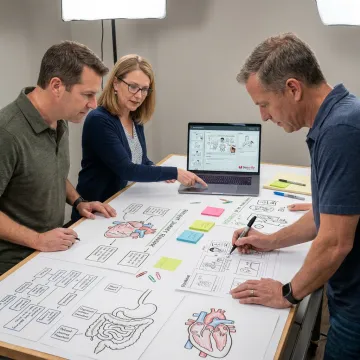 Medical training content production workflow