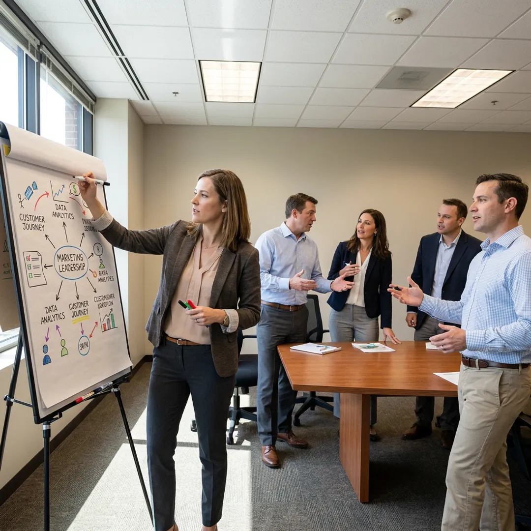 Artist creating live graphic recording during a meeting