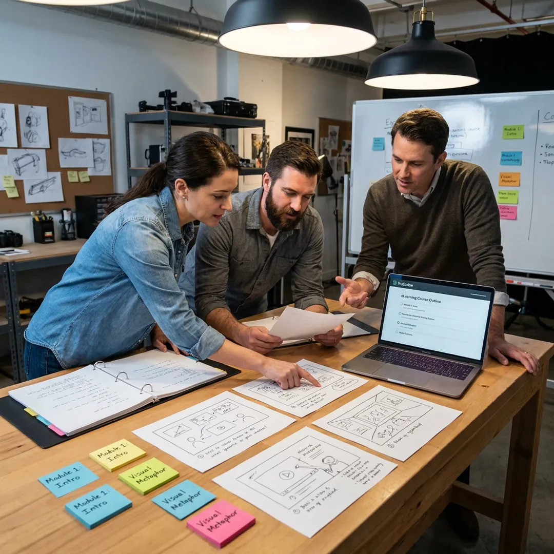 eLearning video production workflow