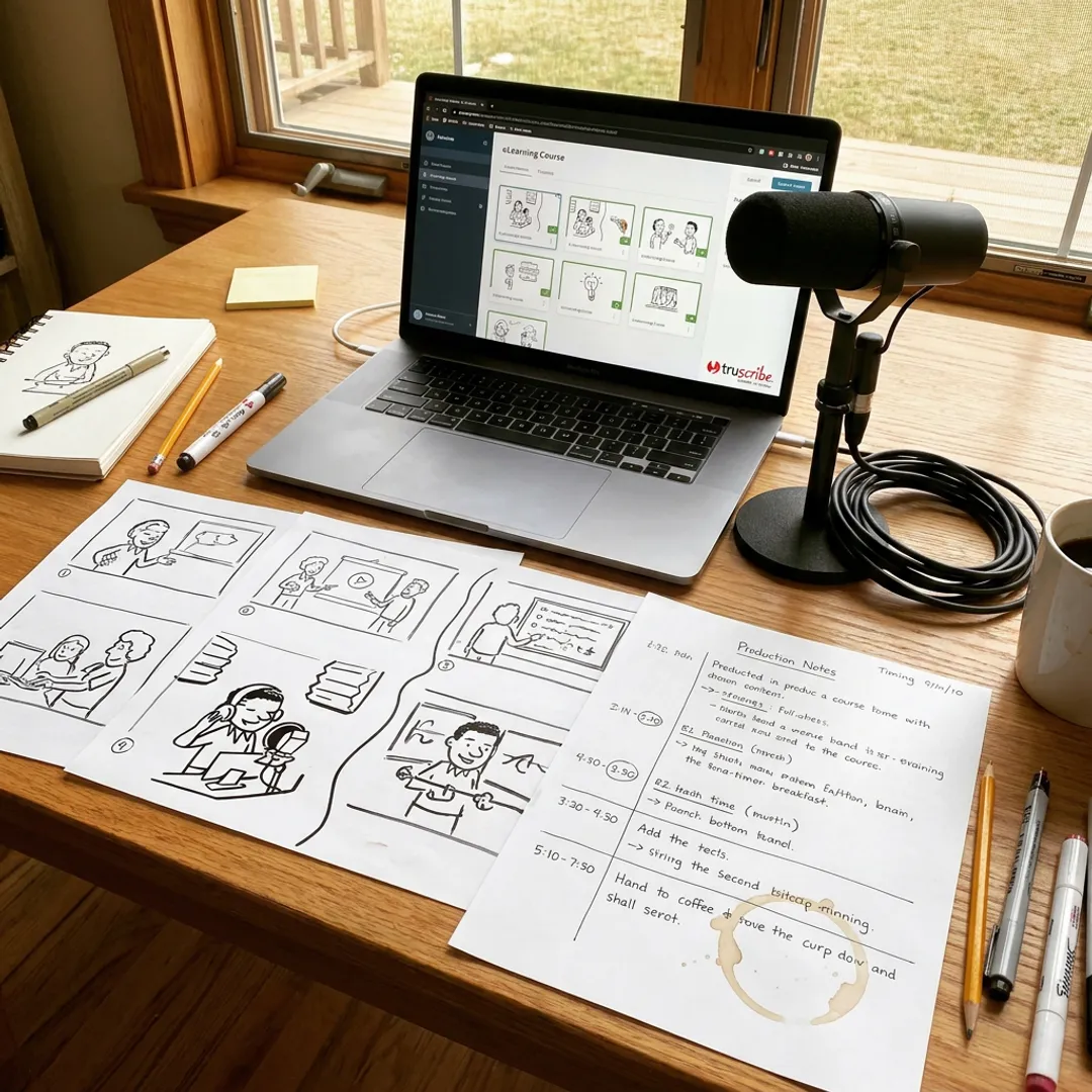 Illustrated e-learning video production